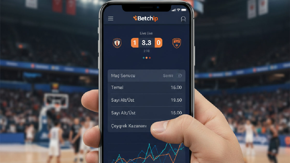 Betchip mobil uygulamasında güncel basketbol oranları takibi.