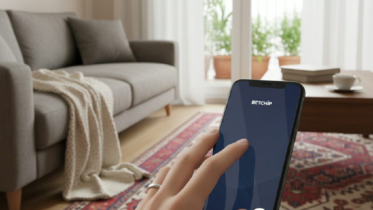 Betchip mobil giriş ekranı ve anlık destek butonu.
